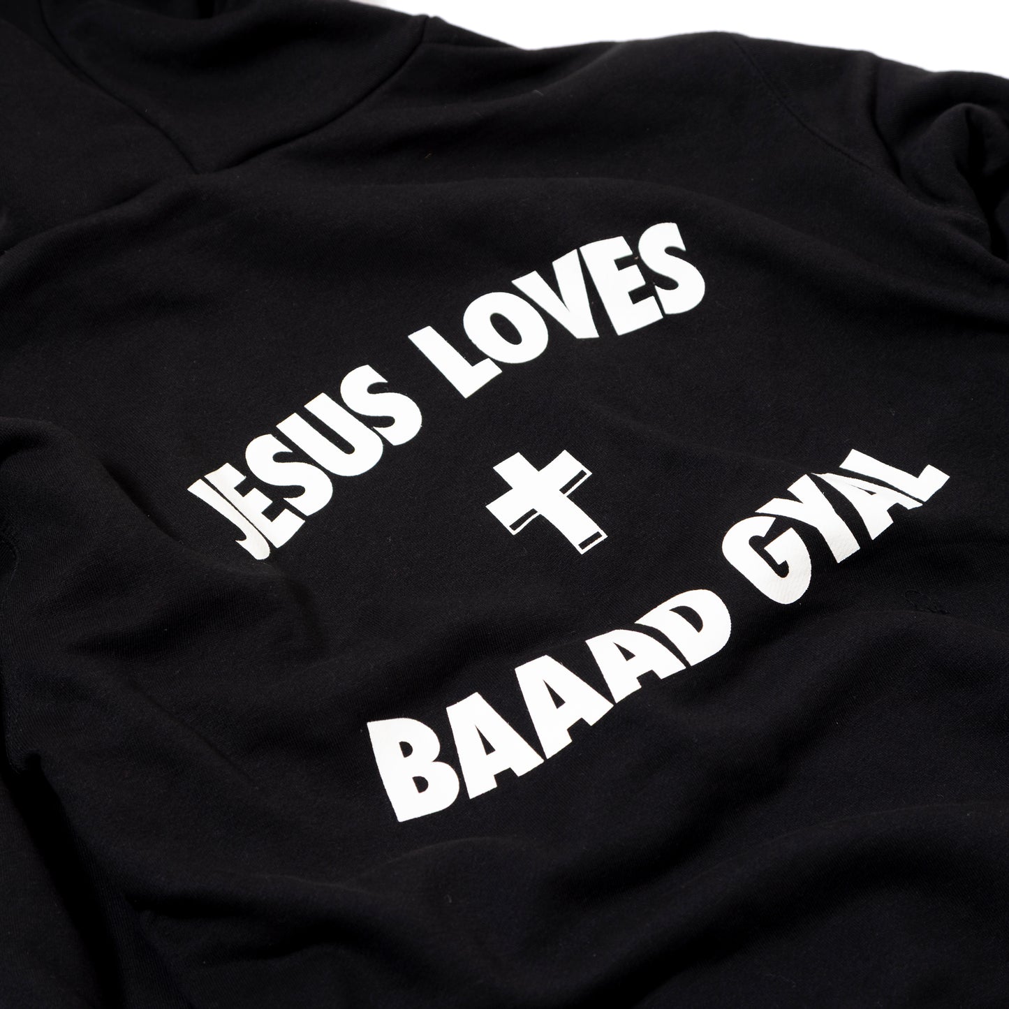 JESUS LOVES BAAAD GYAL HOODIE BLACK