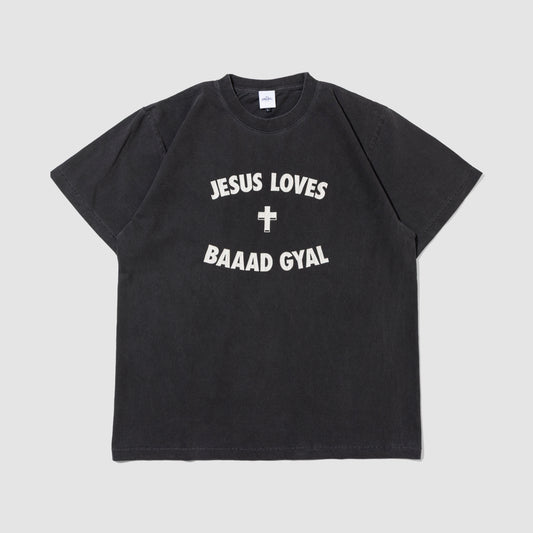 JESUS LOVES BAAAD GYAL Vintage Finish Reworked T-Shirt