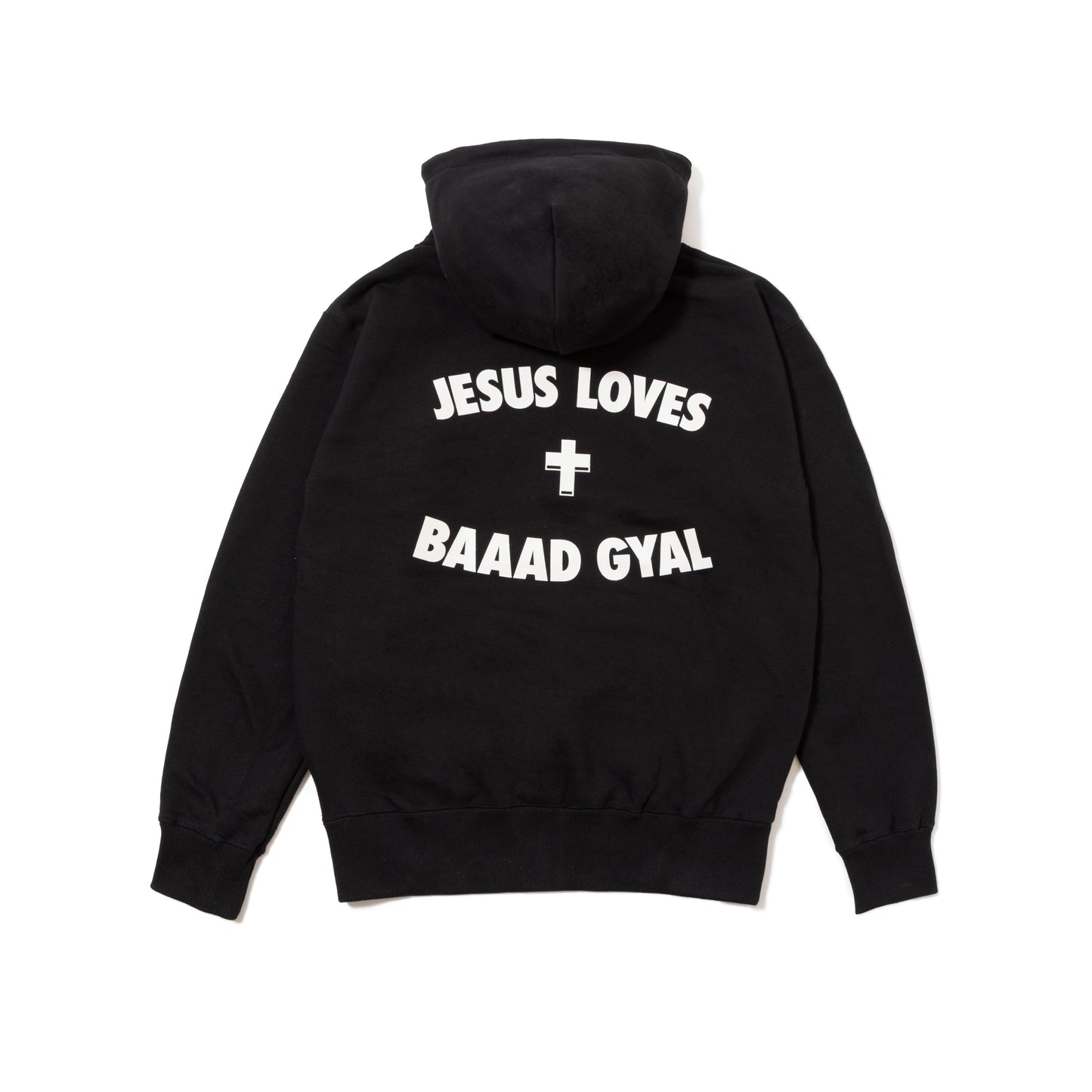 JESUS LOVES BAAAD GYAL HOODIE BLACK