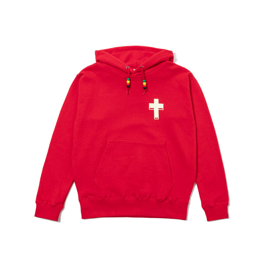 JESUS LOVES BAAAD GYAL HOODIE RED